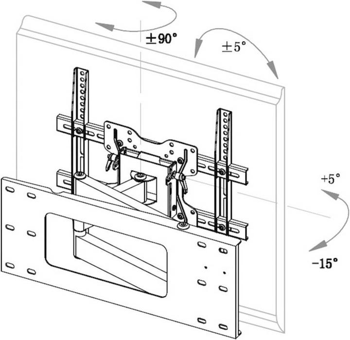 Actual product image SpeaKa Professional TV-Wandhalterung für 81 cm (32") - 152 cm (60") neig-und schwenkbar, 55 kg (Wall, 60", 55 kg)