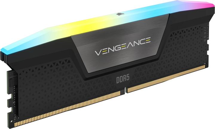 Actual product image Corsair DDR5, 6000MT/s 96GB 4x24GB DIMM, Unbuffered, 30-36-36-76, Std PMIC, XMP 3.0, VENGEANCE RGB DDR5 Blac (4 x 24GB, 6000 MHz, DDR5 RAM, DIMM)