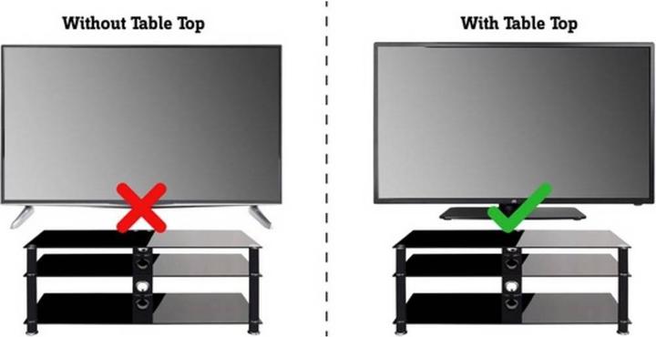 Actual product image SpeaKa Professional TV stand 81 cm (32") - 139.7 cm (55"), tilt and swivel, height adjustable (Universal, 32.01", 40 kg)