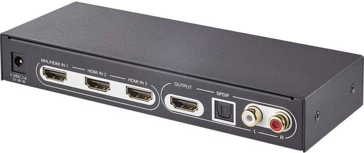 Produktbild SpeaKa Professional 3 Port Ultra HD HDMI Switch mit Audio Extractor