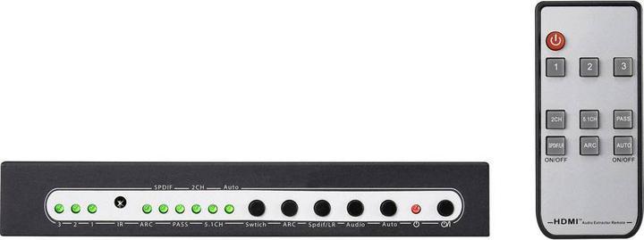 Produktbild SpeaKa Professional 3 Port Ultra HD HDMI Switch mit Audio Extractor