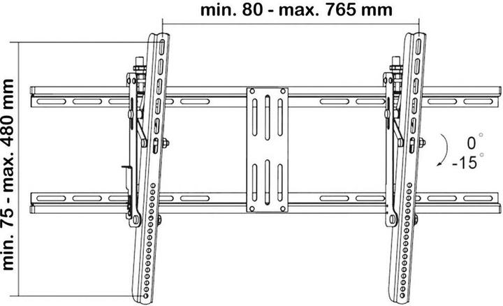 Produktbild SpeaKa Professional TV-Wandhalterung für 81 cm (32”) - 160 cm (63”) Neigbar 75 kg (Wand, 63", 75 kg)