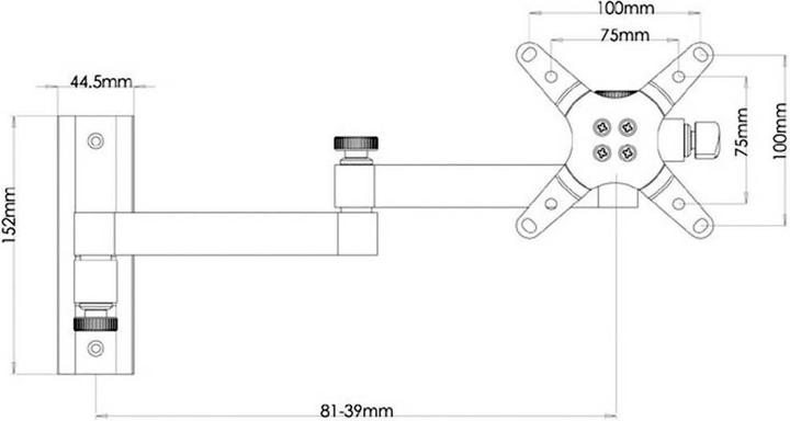 Produktbild SpeaKa Professional TFT/LCD-Monitor Wandhalterung Teleskop 33 - 76 cm (13 - 30) (Wand, 30")