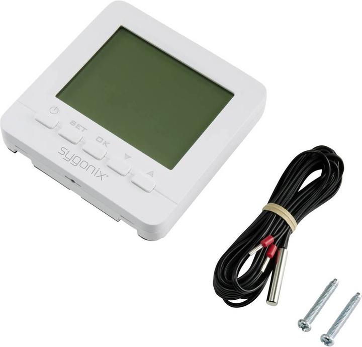 Actual product image Sygonix Radio room thermostat flush-mounted Weekly program 5 to 35 °C