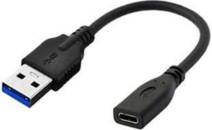 MicroConnect USB3.0ACF02 0.2m USB A USB C Male Female Black USB Cable (0.20 m, USB 3.2 Gen 1)