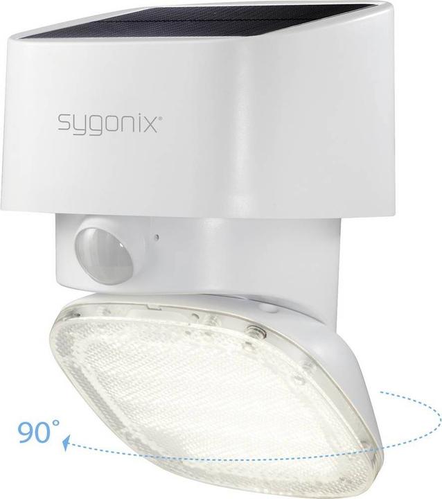 Sygonix Solar-Wandleuchte mit PIR-Bewegungssensor (2000 lm, IP65)