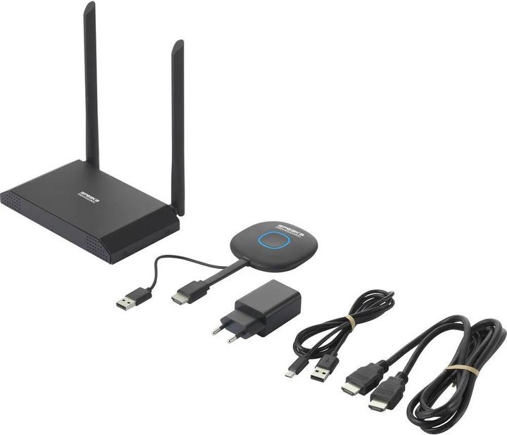 Produktbild SpeaKa Professional Drahtloses 4K Präsentationssystem mit 4fach-Multi Viewer Funktion (50 m)