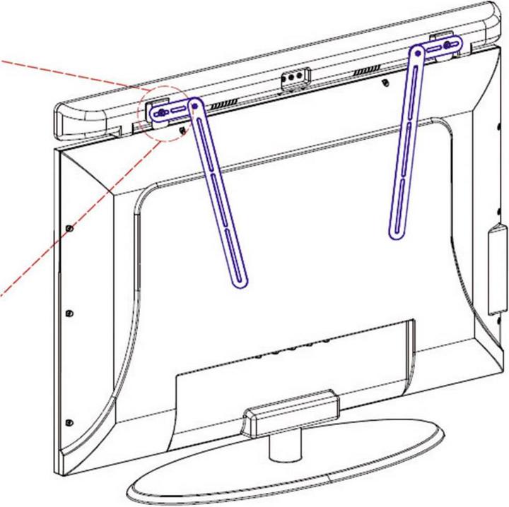 Actual product image SpeaKa Professional Soundbar mount Easy with joints (1 pair, Wall installation, Pivoting)