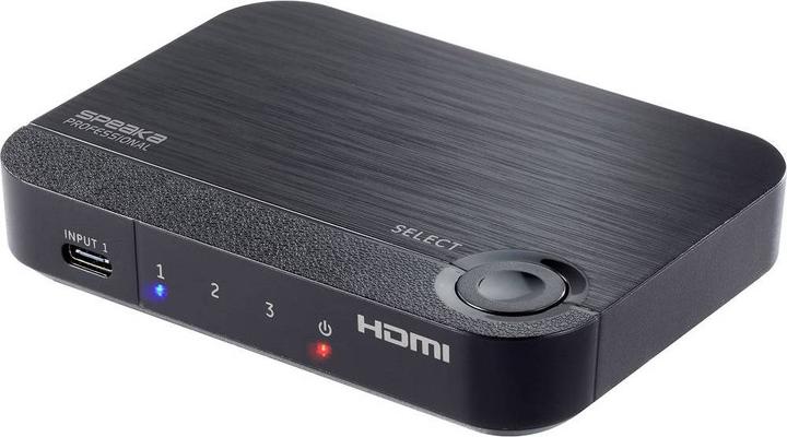 Produktbild SpeaKa Professional 2+1 Port HDMI Switch mit zusätzlichem USB-C™-Eingang 3840 x 2160 Pixel