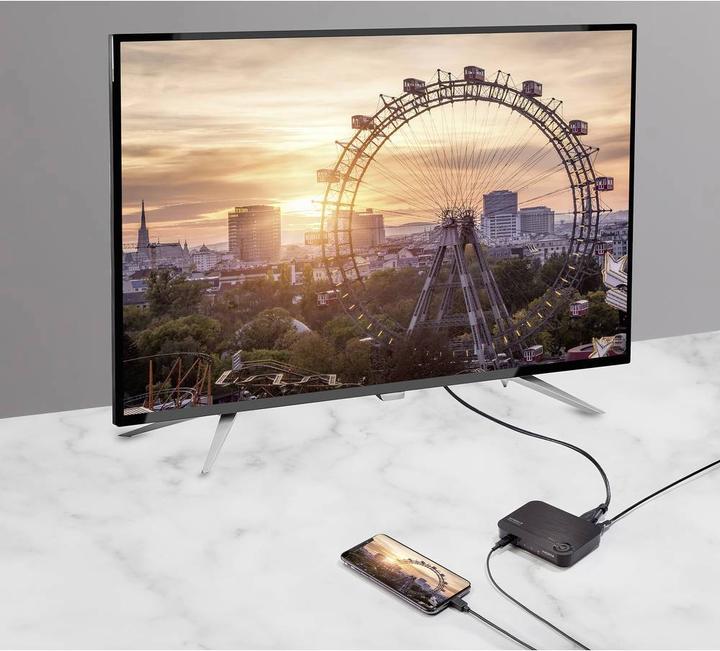Produktbild SpeaKa Professional 2+1 Port HDMI Switch mit zusätzlichem USB-C™-Eingang 3840 x 2160 Pixel