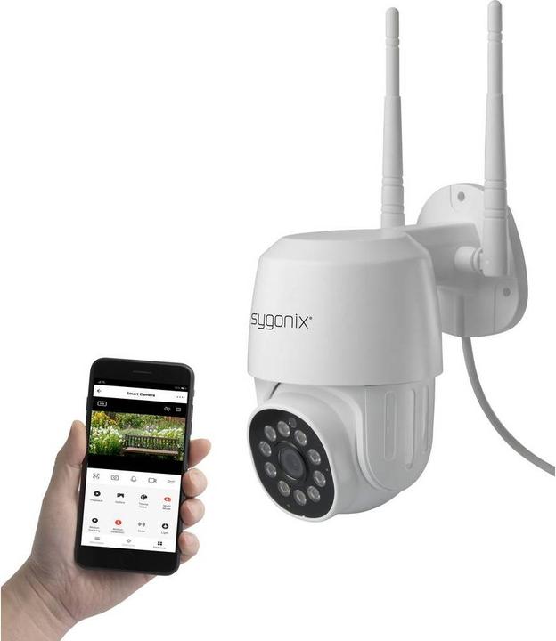 Actual product image Sygonix LAN, WLAN IP pan/tilt camera (1920 x 1080 Pixels)
