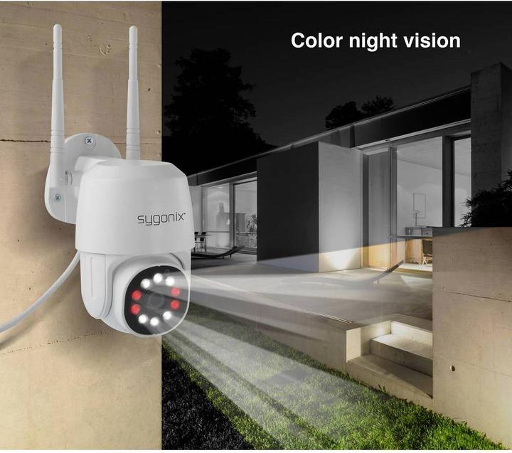 Actual product image Sygonix LAN, WLAN IP pan/tilt camera (1920 x 1080 Pixels)