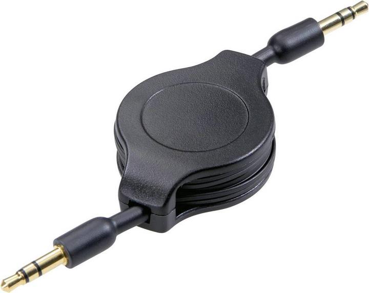 Image du produit SpeaKa Professional Câble jack enroulable Prise jack 3.5 mm Prise jack 3.5 mm 1.1 m (1.10 m, 2,5 mm)