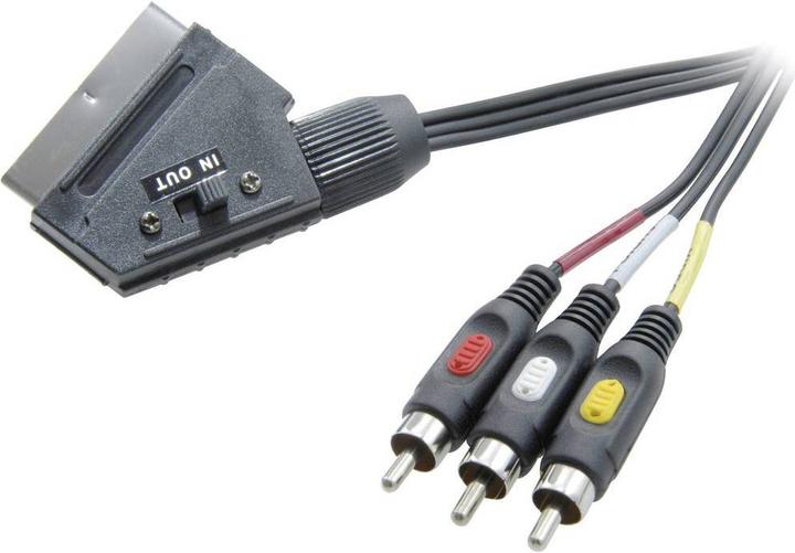 Actual product image SpeaKa Professional SCART 3 Cinch adapter cable 2 m (2 m, Scart, Cinch)