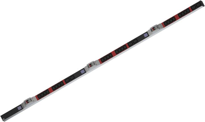 Image du produit Bachmann BN0500 48,26cm 19 pouces PDU 1U 24xC13 6xC19 mesure de puissance connexion CEE 3x32A rouge