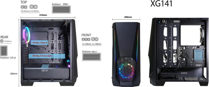 Produktbild Xilence Gehäuse Xilent Blast ARGB (XG141) (ATX, Mini-ITX, mATX)