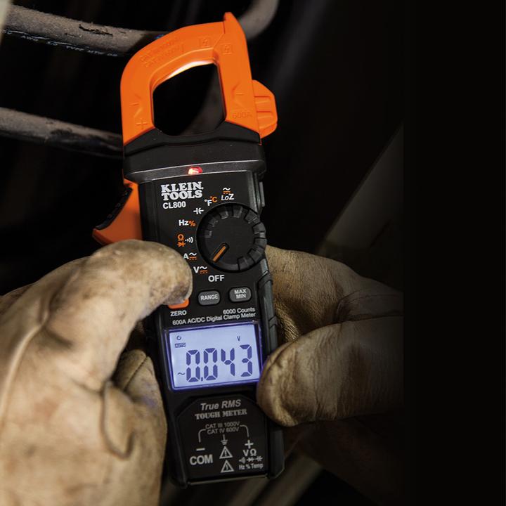 Actual product image Klein Tools CL800 Digital current clamp AC/DC with automatic range adjustment (CL800) (CAT IV 600V)