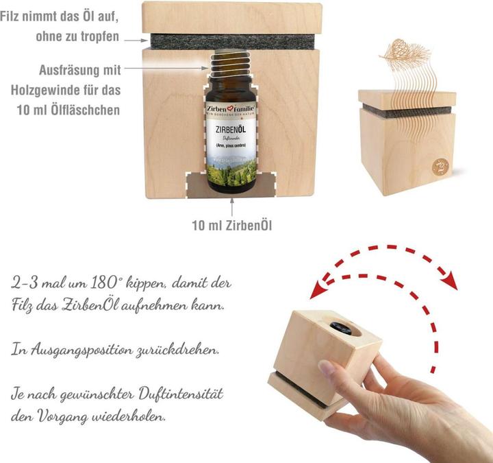 Produktbild ZirbenFamilie Zirbenwürfel Orignal Premium (10 ml)