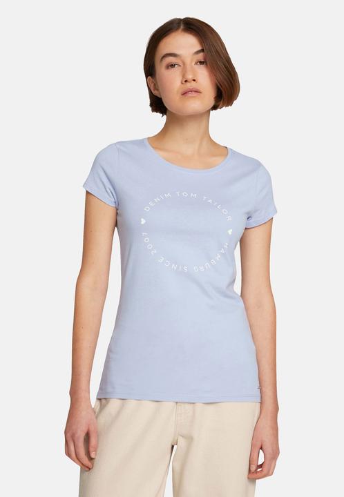 Actual product image Tom Tailor Shirt Basic-T-Shirt im 2-Pack mit Rundhalsausschnitt und Logo-Print in Loose Fit (S)