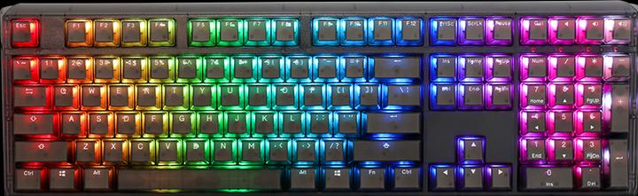 Actual product image Ducky One 3 Aura Black Gaming Keyboard, RGB LED - MX-Speed-Silver (DE, Cable)