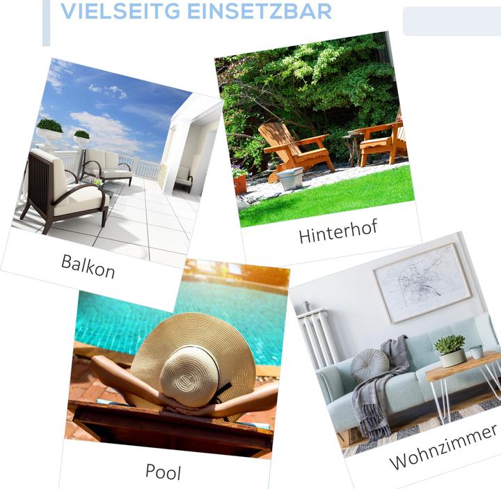 Produktbild Outsunny Polyrattan Schaukelstuhl mit Kissen