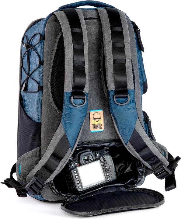 Actual product image 3 Legged Thing Valkyrie Camera Backpack L Water Resistant "Frog" Pocket Sapphire