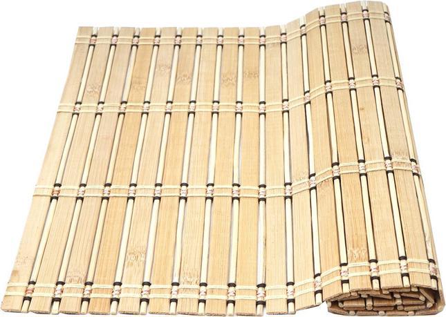 Actual product image Mendler 6-piece placemat, bamboo washable 45x30cm - light brown (6 x, 45 x 30 cm)