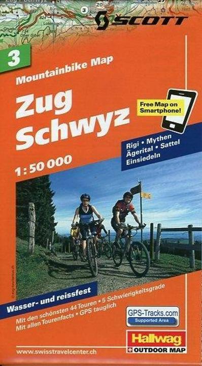 Image du produit Carte MTB 03 Zoug - Schwyz 1:50.000 (Italien, Français, Allemand, Anglais, 2014)