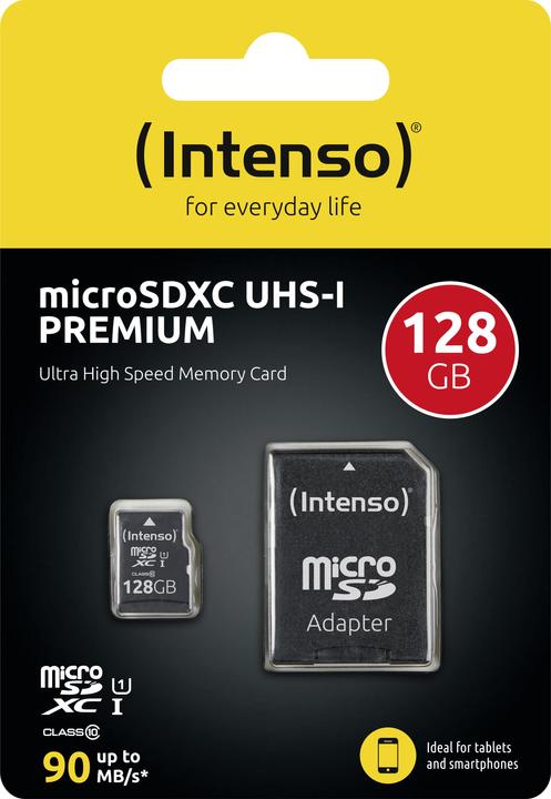 Actual product image Intenso UHS-I Premium (128 GB, microSDXC, U1, UHS-I)