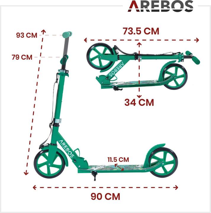 Actual product image Arebos Tretroller