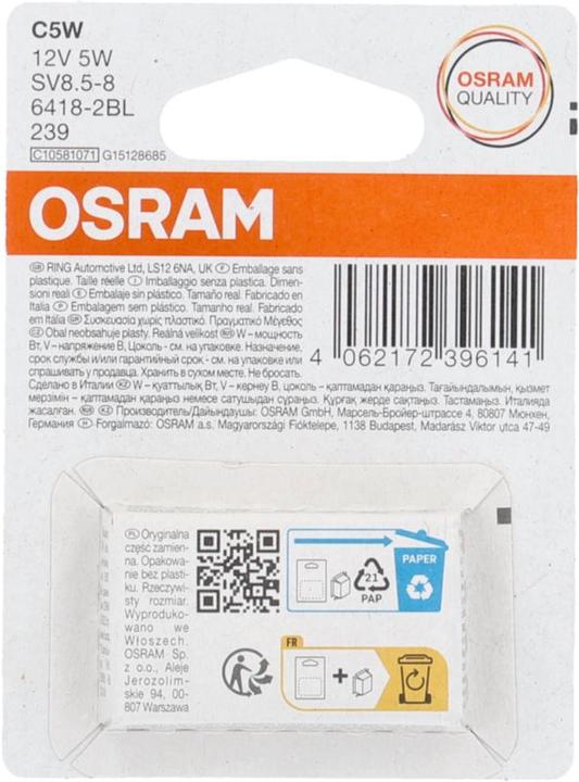 Immagine prodotto Osram Standard C5W (C5W)