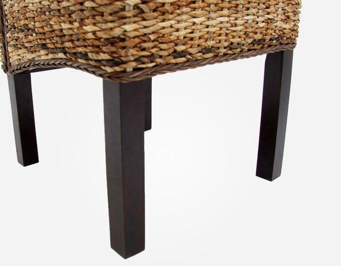 Actual product image Mendler 6x wicker chair BALI banana wickerwork dark