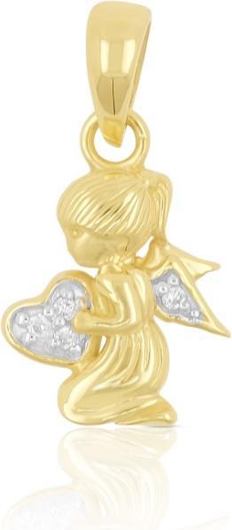 Image du produit Muau Pendentif Ange 750/18K Bicolor Diamant