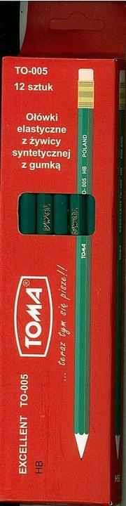 Actual product image TOM HB flexible Bleistifte mit Radiergummi (12 Stück) TOMA (12 x)