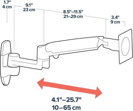 Produktbild Ergotron LX Wall Monitor Arm (Wand, 34.02")
