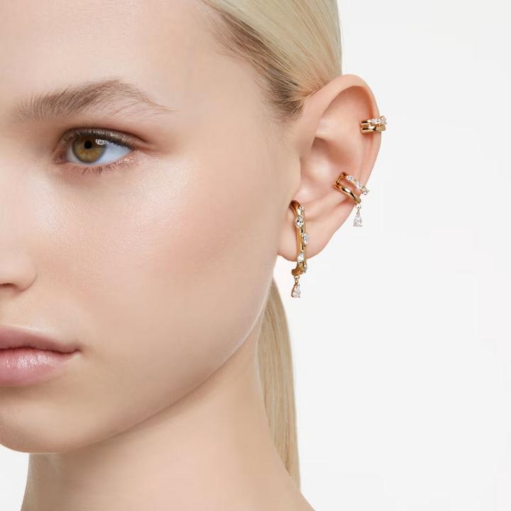 Image du produit Swarovski Dextera Ensemble de boucles d'oreilles Différentes coupes Blanc Or (Métal Swarovski)