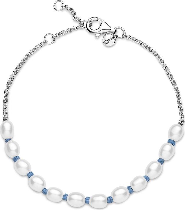 Produktbild Pandora Freshwater Cultured Pearl Blue Cord Armband (18 cm, Perlen, Sterling Silber 925)