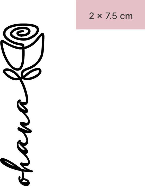 Produktbild minink Temporäres Tattoo – Ohana Rose