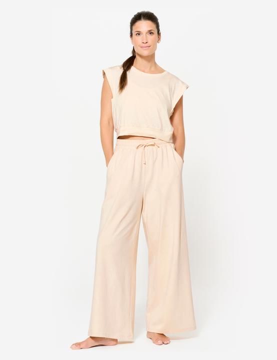 Actual product image Domyos Jogginghose Damen weit - 520 cremeweiss (W30/L31)