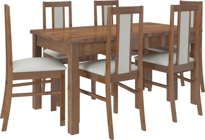Produktbild ADRK Furniture Tisch- und Stuhlset RODOS 52 (140 x 80 x 75 cm)