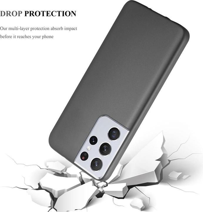 Productafbeelding Cadorabo TPU Matte Metallic hoes (Samsung Galaxy S21 Ultra)
