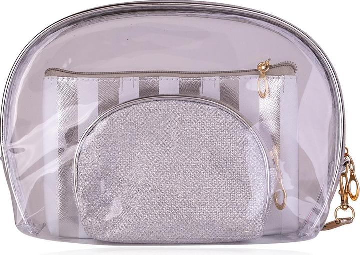 Accentra Kosmetiktaschenset / Kulturtasche SILVER
