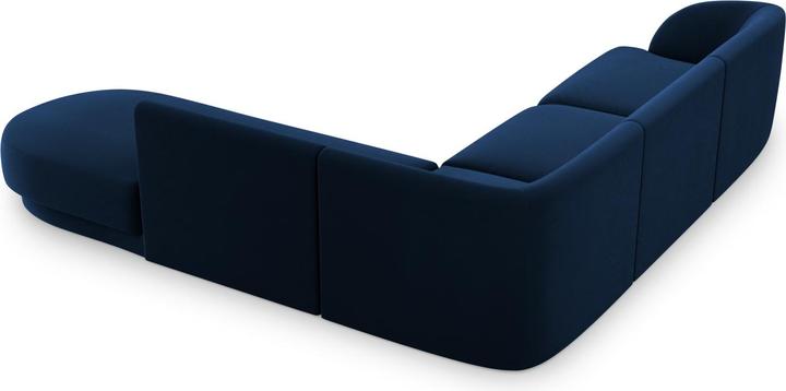 Actual product image Micadoni Velvet Right Corner Sofa, "Miley", 6 Seats, 255x248x70Made in Europe (Corner sofa)