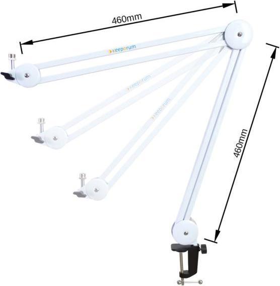 Produktbild K&M 19790 Tablet-PC-Halter mit Gelenkarm Weiss
