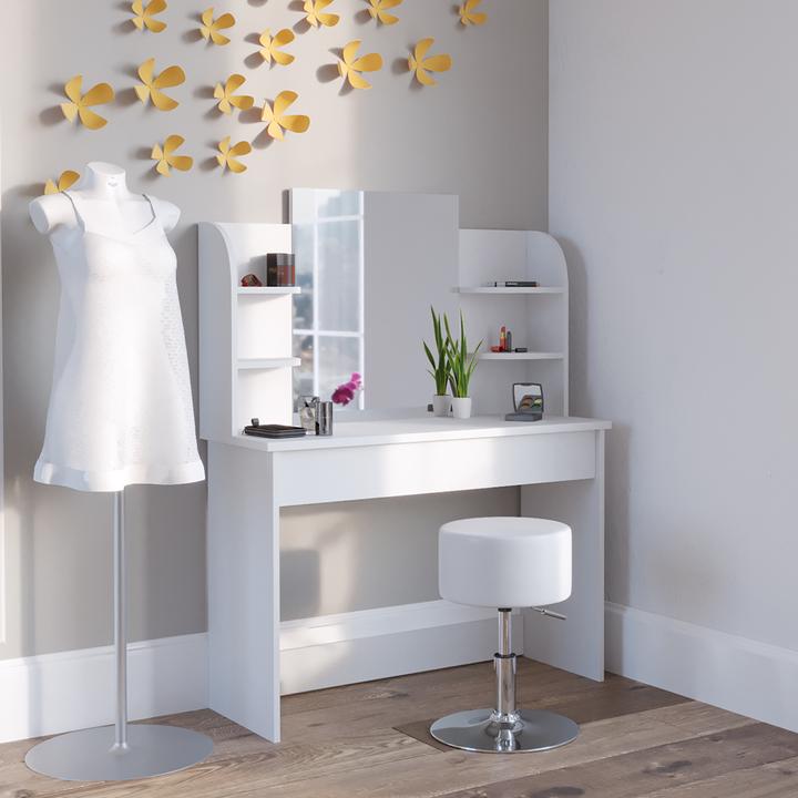 Produktbild Vicco Hocker Design, Weiss, 33 x 67 cm für Schminktisch