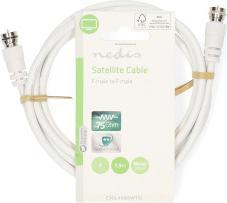 Immagine prodotto Nedis Cavo satellite e antenna | Spina F | Spina F | Nichelato | 75 Ohm | Doppia schermatura (Cavi antenna)