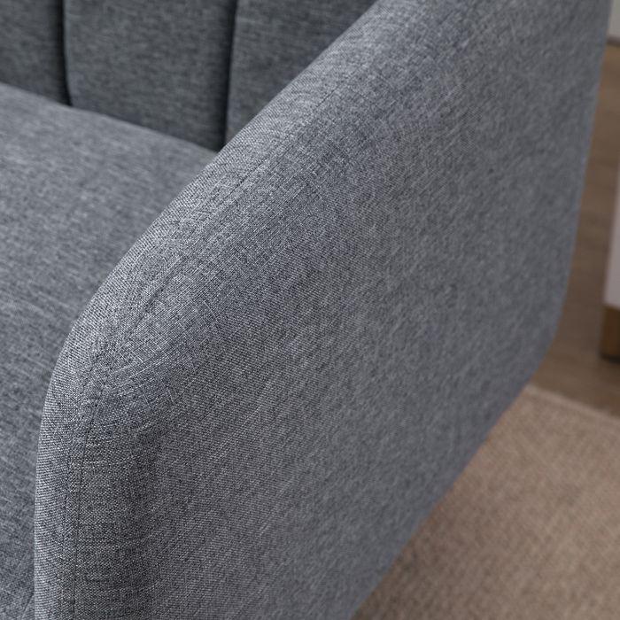Produktbild Swisshandel24 Schlafsofa Klappsofa 2-Sitzer Stoffsofa Bettsofa Sofa mit Schlaffunktion Sofagarnitur leinenartiges (Bettsofa)