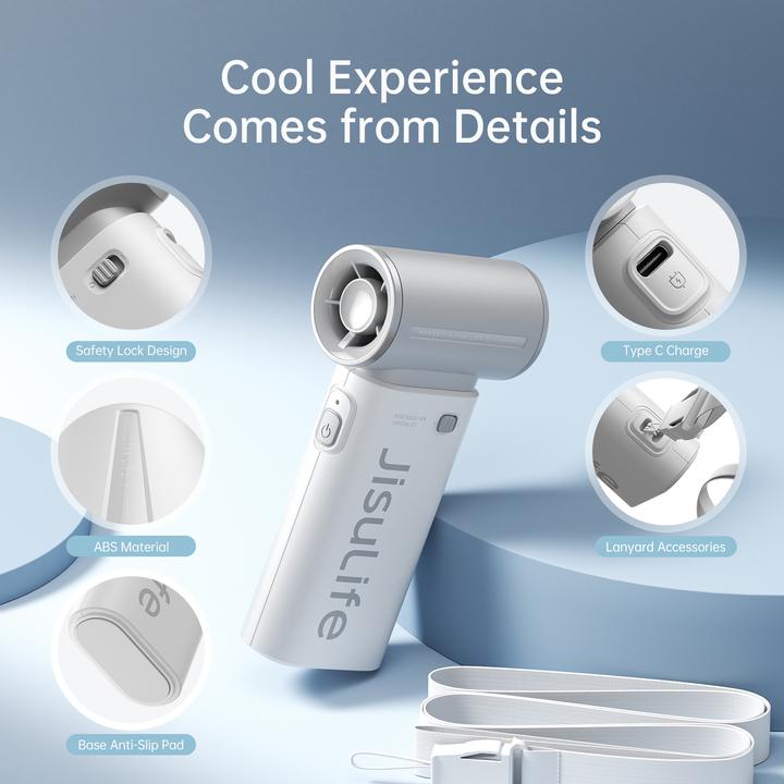 Actual product image Jisulife Handheld Fan Life9 (3600mAh) white