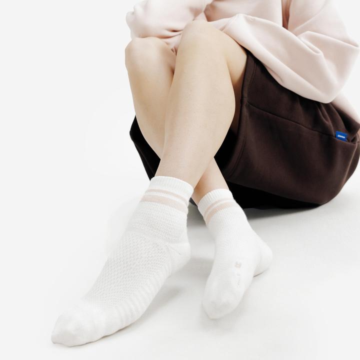 Actual product image Decathlon Socken Low 3er-Pack - rosa/weiss (43, 46)