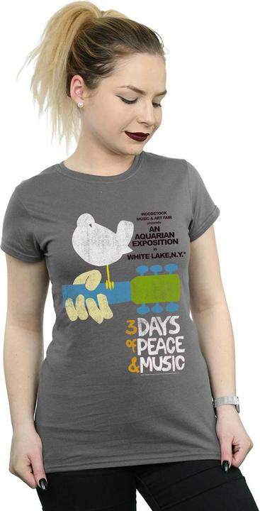 Actual product image Woodstock Womens/Ladies Festival Poster Cotton T-Shirt (XXL)